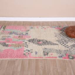 Vintage Boujaad Rug, Authentic Moroccan Rug 4x7 Ft - thumbnail 3