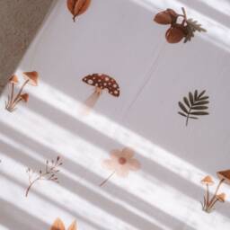 Forest Patterned Sheet, Organic Crib Duvet Cover, Toodler Bedding, Baby Newborn Gift, Girl Bedding, Boho Nursery Bedding - thumbnail 4