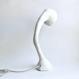 Biomorphic Xl Line By Studio Chora, Tall Table Lamp, White Limestone, in Stock - thumbnail 3