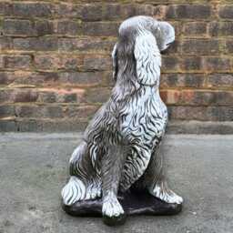 Concrete Cocker Spaniel Dog Sculpture Stone Large Statue Memorial Pet Ornament Handmade Figurine Outdoor Decor - thumbnail 4