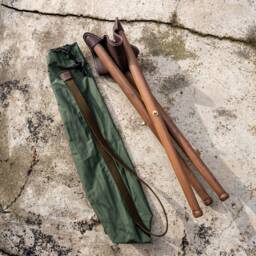 Outdoor Folding Stool, Three Legged Stool With Carrying Bag, Picnic Mid Century Camping Foldable Tripod Beech 3 Leg - thumbnail 4