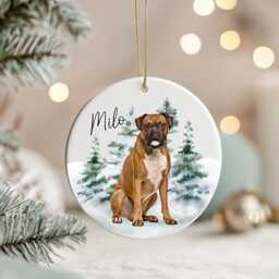 Personalised Boxer Christmas Ornament - Custom Dog Bauble With Name, 38 Different Breeds - thumbnail 3