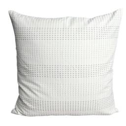 Off White Woven Pillow Cover, Lanna Cotton, 20x20 Farmhouse Cushion - thumbnail 2
