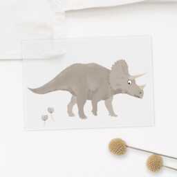 Iron-On Patch Triceratops Dinosaur