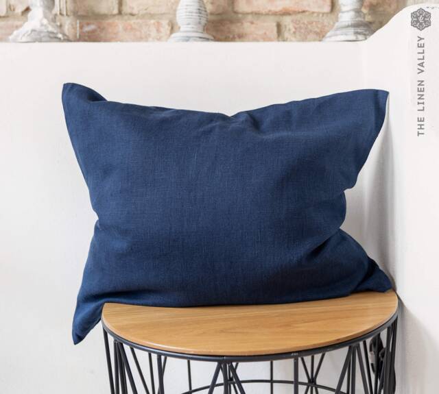 "Linen Pillow Sham With Zipper - Eu Ikea 20"" X 24" - image 1