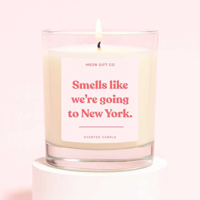 New York Gifts - We're Going To Surprise Candle Trip Reveal Label - image 1