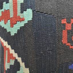 "Turkish Kilim Pillow Cover Handwoven Wool Home Decor - 15.4"" X 15.4" - thumbnail 2