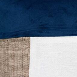 Navy Velvet Cushion Cover For Mid Century Modern Style, Decorative Pillow Cover, Luxury Throw Cases, Blue & White Pillowcase - thumbnail 3