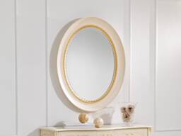 Wall Mirror Oval Classic - Italian Mirror Large Victorian Style Antique Vintage Made in Italy Entryway Bedroom #6083 - thumbnail 1
