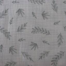 Fresh Picked Swaddle Blanket - Botanicals Sage Green Sprigs Of Herbs & Plants Cloth Baby Gift Hannahs Homestead2 - thumbnail 3
