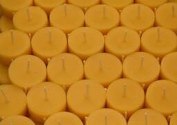 Free Delivery - Straight From The Bees, Premium Handmade Beeswax Tealights Candles Refills, Yellow Beeswax. Cotton Wick - thumbnail 1