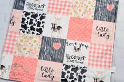 Personalized Baby Blanket Farm-Personalized Farm Animal Blanket - Cow Hen Chicken Pig Blanket-Farm Animal Nursery - thumbnail 1