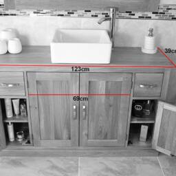 White Painted Bathroom Vanity Cabinet Double Twin Sink Bowl Basin & Golden Onyx Unit 402Pgo25Gox2 - thumbnail 4