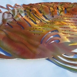Metal Fish Wall Art, Butterfly Fish, Outdoor Angelfish Decor, Aluminum Ocean Beach House Pool Deck Art - thumbnail 3