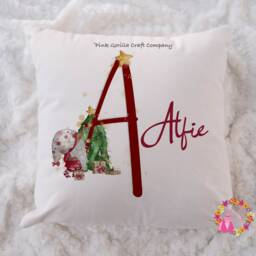 Christmas Cushion, 1st Christmas, Gift, Decoration, Gnome Cushion, Children's Family Mr & Mrs - thumbnail 3