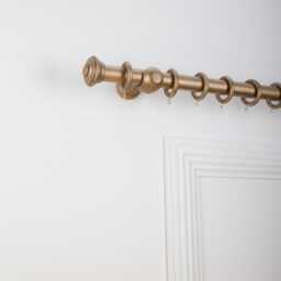 Wood Curtain Pole Kit With Cabriole Finial, Dia. 35mm