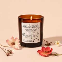 Will You Be My Bridesmaid Proposal Gift Wildflower Design Scented Candle - thumbnail 1