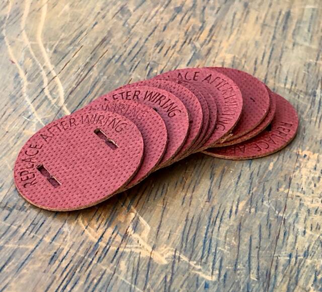 10 Round Insulator Discs - Vintage Bakelite Plug Replacement Cover Top Quality Supplies For Diy Lighting, Lamps, Pendants, Rewiring - image 1