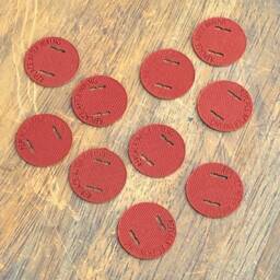 10 Round Insulator Discs - Vintage Bakelite Plug Replacement Cover Top Quality Supplies For Diy Lighting, Lamps, Pendants, Rewiring - thumbnail 2