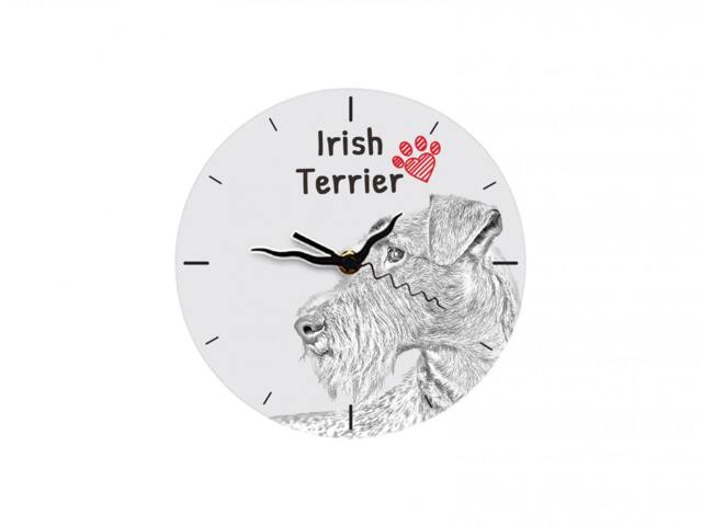 Irish Terrier, Free Standing Mdf Floor Clock With An Image Of A Dog - image 1