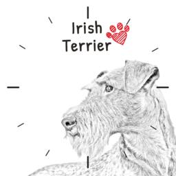 Irish Terrier, Free Standing Mdf Floor Clock With An Image Of A Dog - thumbnail 2