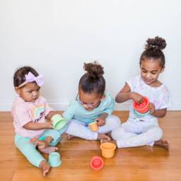 Stacking Cups For Baby & Montessori Play - Silicone Stacking Toy - thumbnail 4