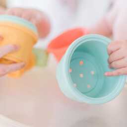 Stacking Cups For Baby & Montessori Play - Silicone Stacking Toy - thumbnail 2