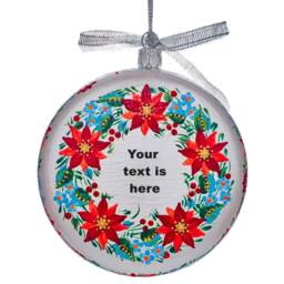 Cardinal Christmas Ornament, Red Bird Memorial Hand Painted Ukrainian Decor, Personalized Remembrance Father Loss Gift - thumbnail 3