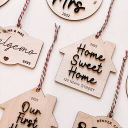 Our New Home Christmas Ornament 2025 - Personalized Gift Realtor Closing Address - thumbnail 2