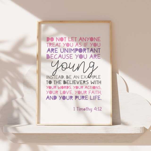 Christian Wall Art, Girls Nursery Print, Bible Verse Bedroom Decor, Art Prints