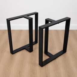 steel Table Legs, Desk Mid Century Modern T-Shaped Bench Legs Set Of 2