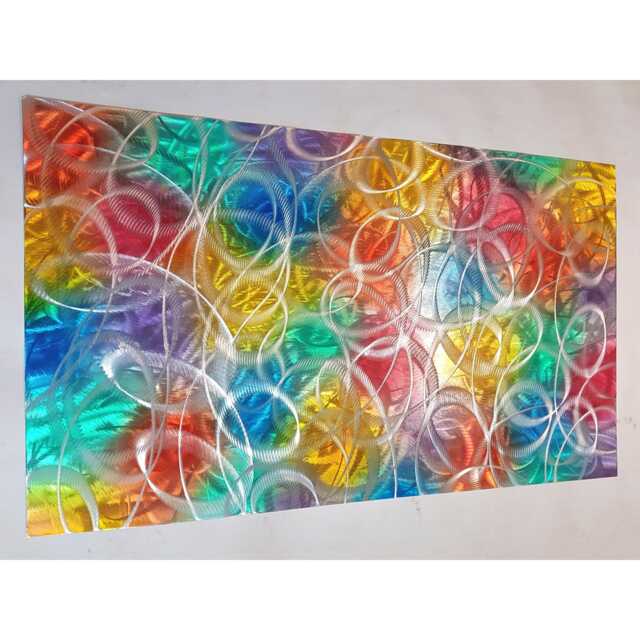 Spring Rainbow. Modern Abstract Metal Wall Art, Multi Coloured. Indoor/Outdoor Decor - image 1
