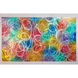Spring Rainbow. Modern Abstract Metal Wall Art, Multi Coloured. Indoor/Outdoor Decor - thumbnail 2