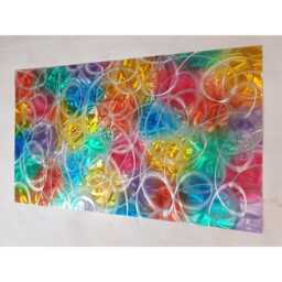 Spring Rainbow. Modern Abstract Metal Wall Art, Multi Coloured. Indoor/Outdoor Decor - thumbnail 3