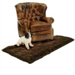 Faux Fur Sheepskin Rug - Plush Shag Area Rug, Usa Made - thumbnail 1