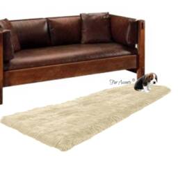 Faux Fur Sheepskin Rug - Plush Shag Area Rug, Usa Made - thumbnail 2