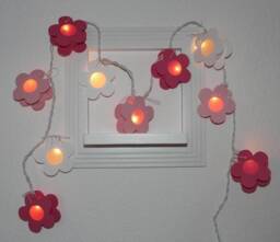 Floral Fairy Lights For Children's Rooms - Individual Color Selection Various Designs