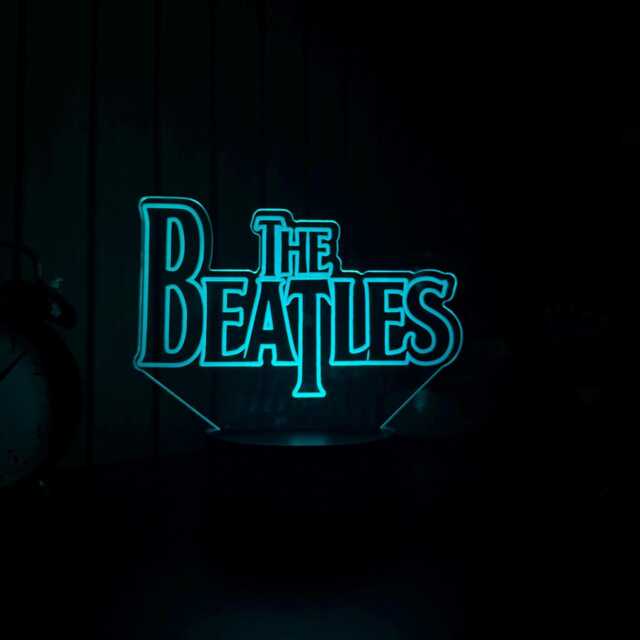 Rock & Roll Music Led Lamp With Remote Control - The Beatles Night Light 16 Colours, John Lennon, Paul Mccartney, George Harrison - image 1
