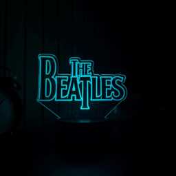 Rock & Roll Music Led Lamp With Remote Control - The Beatles Night Light 16 Colours, John Lennon, Paul Mccartney, George Harrison