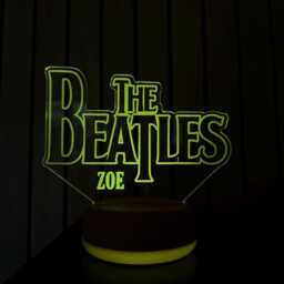 Rock & Roll Music Led Lamp With Remote Control - The Beatles Night Light 16 Colours, John Lennon, Paul Mccartney, George Harrison - thumbnail 4