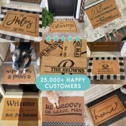 Custom Doormat - Personalized Customized Door Mat Rug Home Decor Realtor Closing Gift Welcome - thumbnail 4