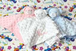 Personalised Baby Comforter, Lovely Soft Plush Bear Blanket, Perfect New Gift