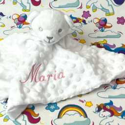 Personalised Baby Comforter, Lovely Soft Plush Bear Blanket, Perfect New Gift - thumbnail 2