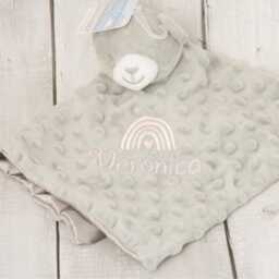 Personalised Baby Comforter, Lovely Soft Plush Bear Blanket, Perfect New Gift - thumbnail 4