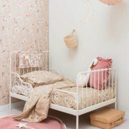 Dusty Pink Velvet Baby Play Mat Reversible Round Rug - thumbnail 3