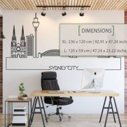 Sydney Skyline Wall Decal Cityscape Home Decor - thumbnail 2