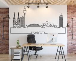 Sydney Skyline Wall Decal Cityscape Home Decor - thumbnail 1