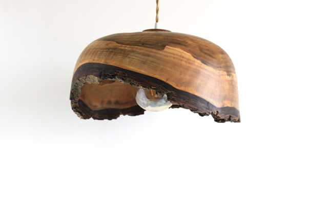 Flush Mount Light, Pendant Light For Kitchen Island, Walnut Ceiling Lamp, Round Chandelier - image 1