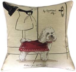 Alex Clark Bichon Frise Dog Fashion Tapestry Cushion Sham - thumbnail 1