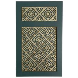 Geometric Wooden Inlay Panel Self Adhesive Wall Art Stencil W163 - thumbnail 1